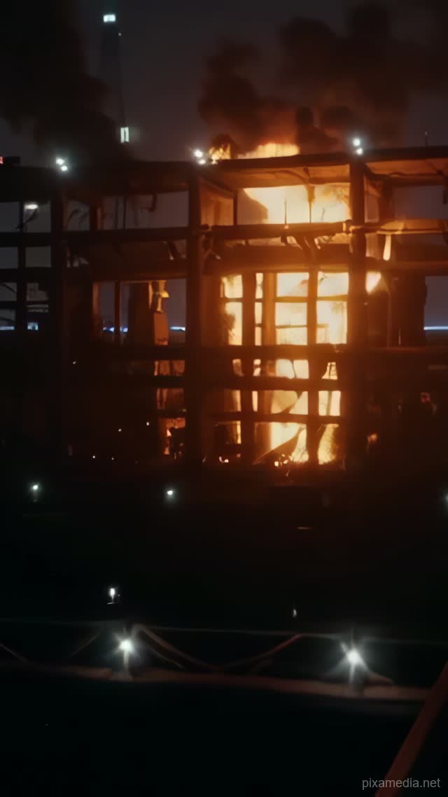 Inferno at the Old Foundry - Fire & Explosions AI stock